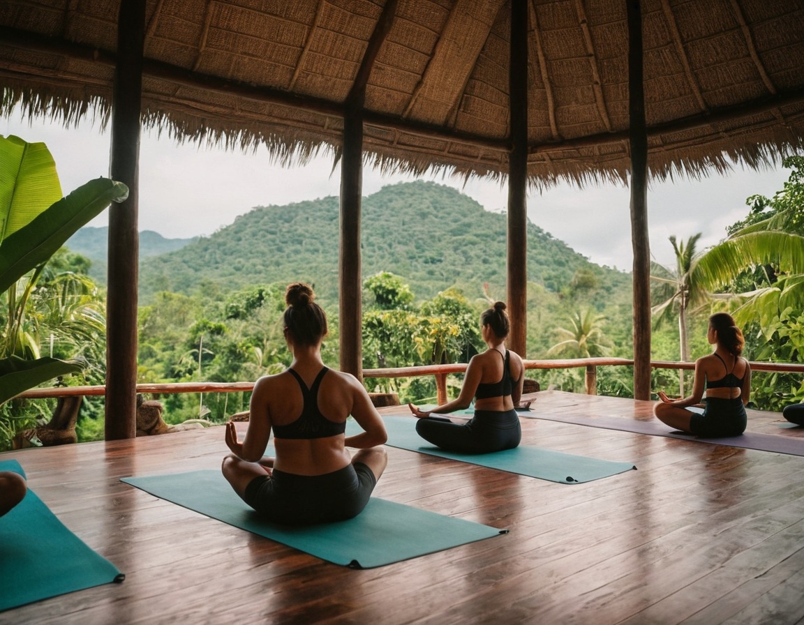 Yoga at Canopy Village Pool Deck during Lucid Dreaming Retreat